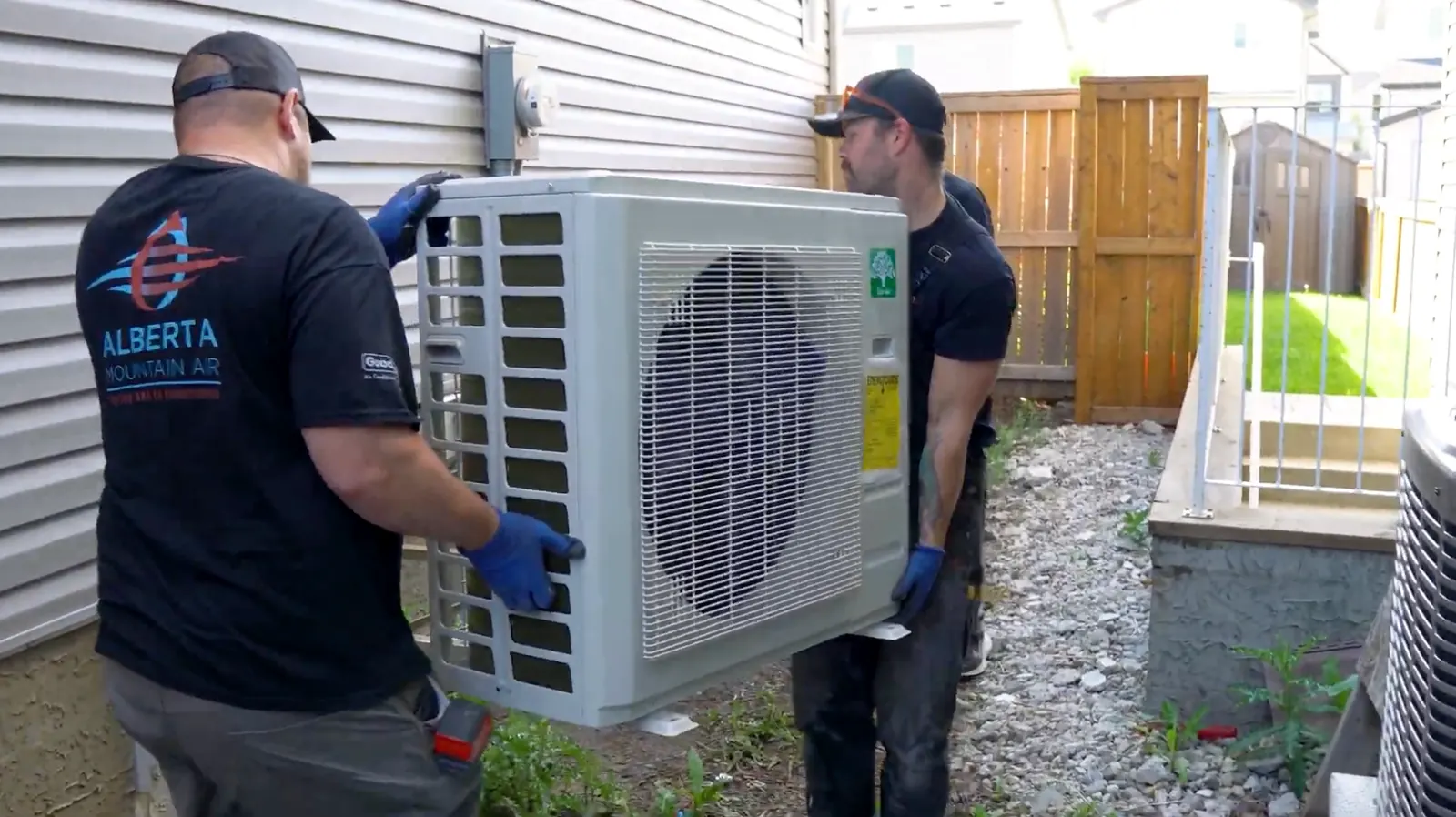 Calgary air conditioner installation by Alberta Mountain Air technicians