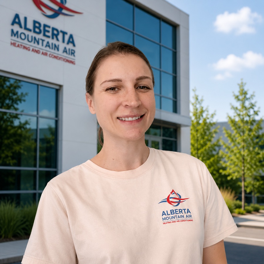 Angela, office manager and accounting at Alberta Mountain Air