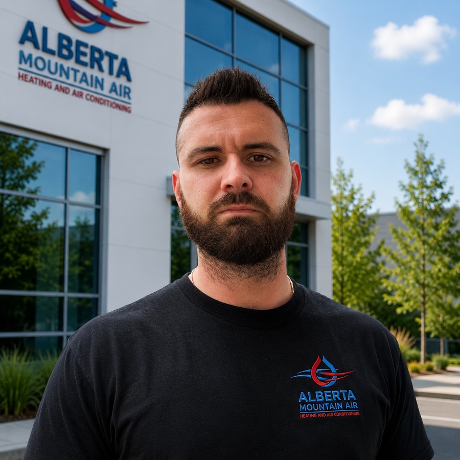Conrad, lead installer and journeyman gas fitter at Alberta Mountain Air