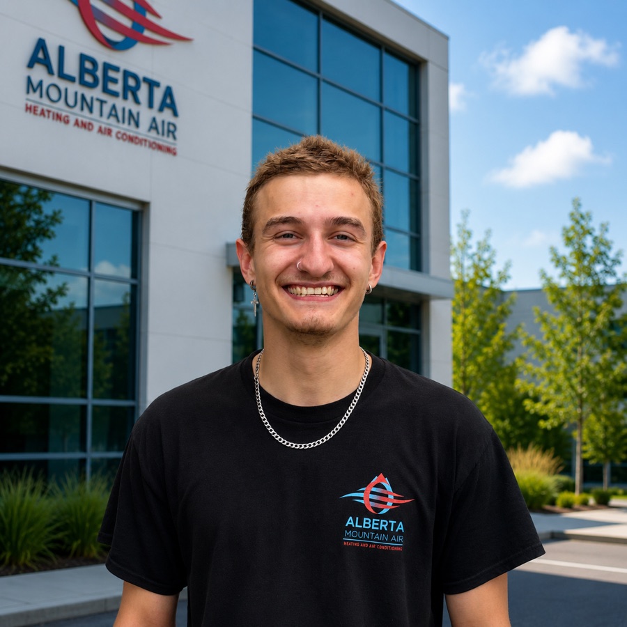 Evan, apprentice at Alberta Mountain Air