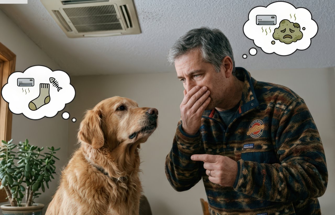 Strange odours coming from an AC unit