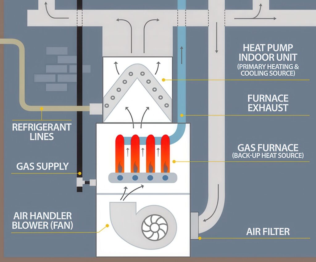 Heat Pump in Tandem With a Furnace