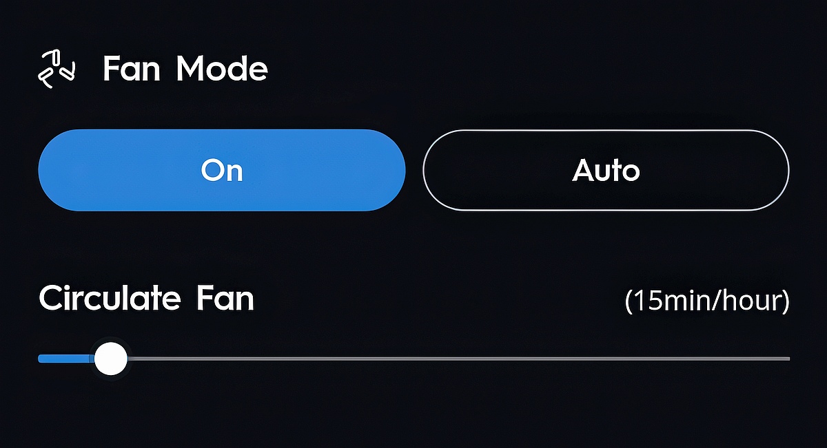 On Auto Fan Mode Smart Thermostat