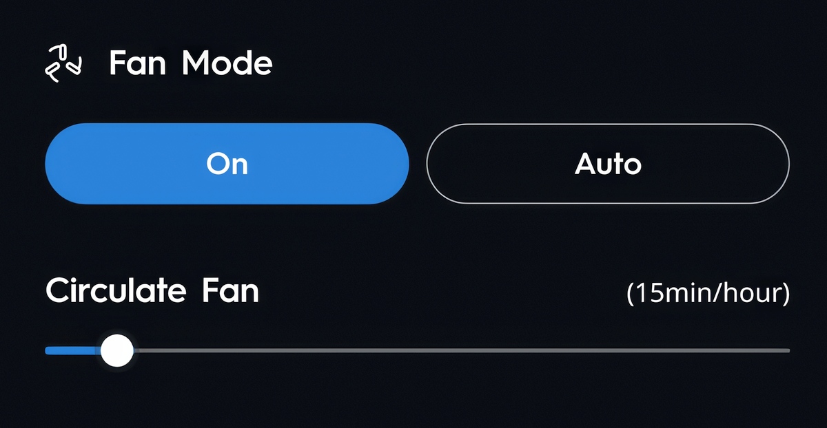 Thermostat Circulate Fan Option