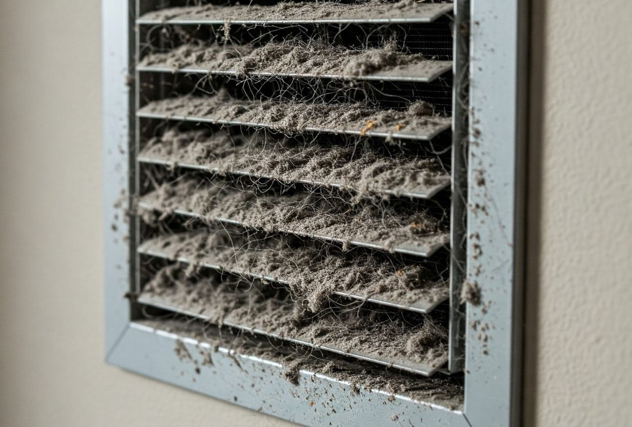 Dusty Blocked HVAC Vent